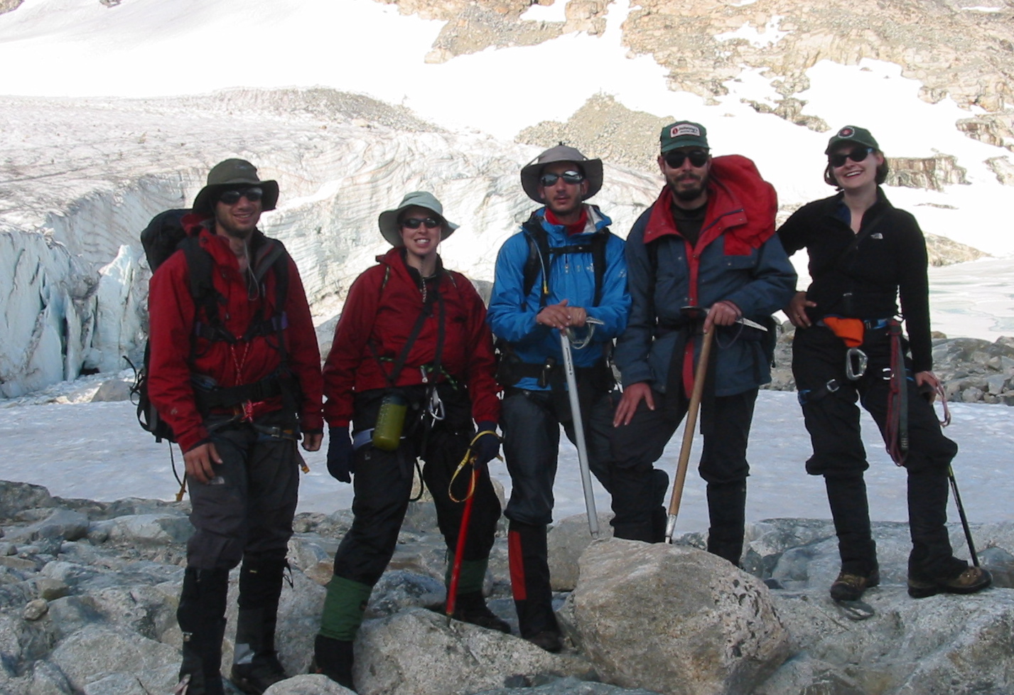 Group ascending Klondike Peak