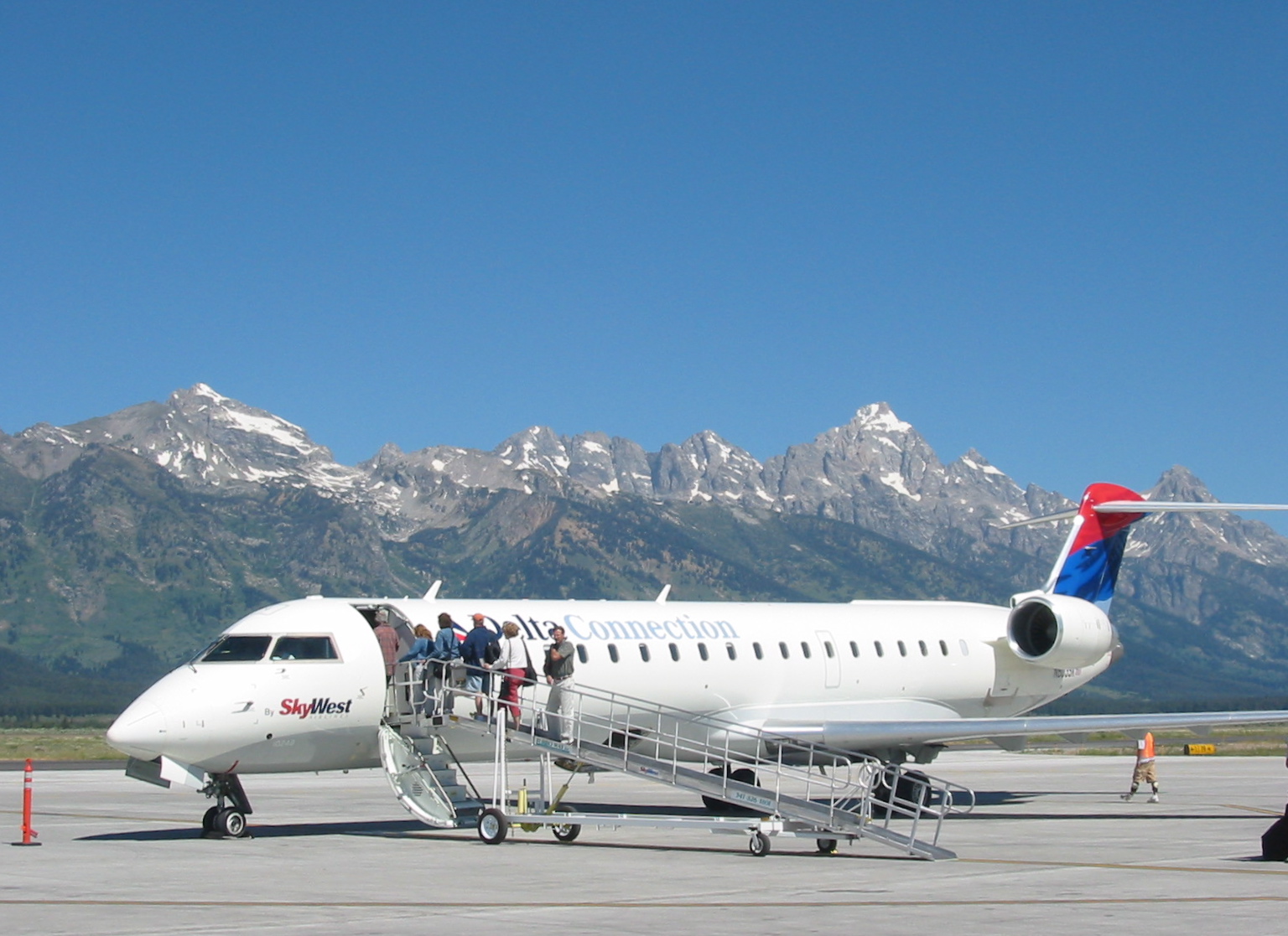 JAC airport with Tetons