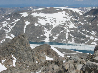 Continental Glacier and Baker Lake from Klondike Peak