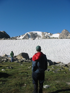 Peter looking back to Klondike Peak