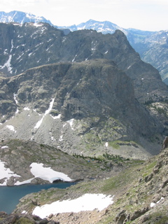 Elbow Lake camp from above